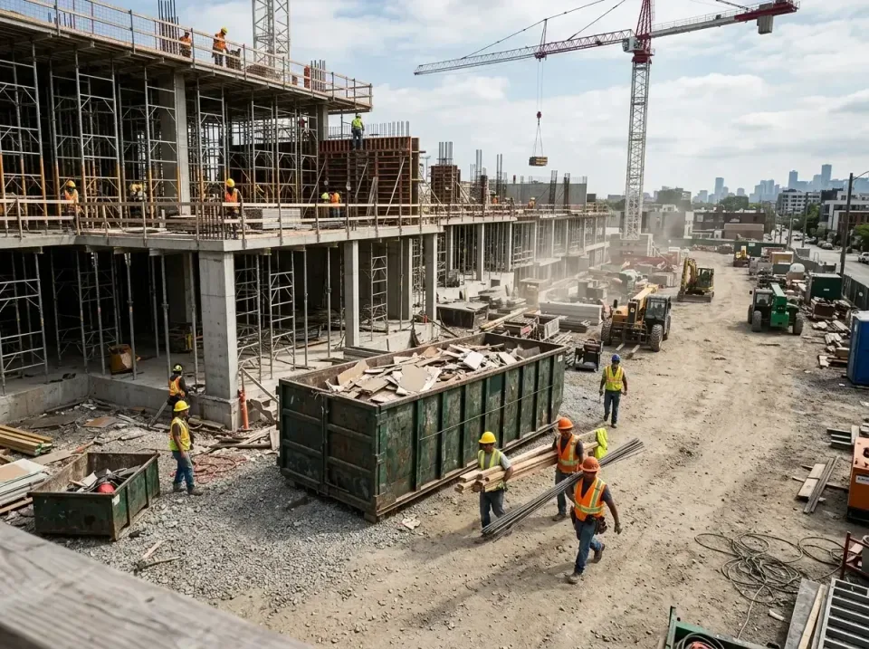 commercial-construction-site-w-002 — frequently asked questions, Low Cost Construction Dumpster Rental in New Brighton, MN